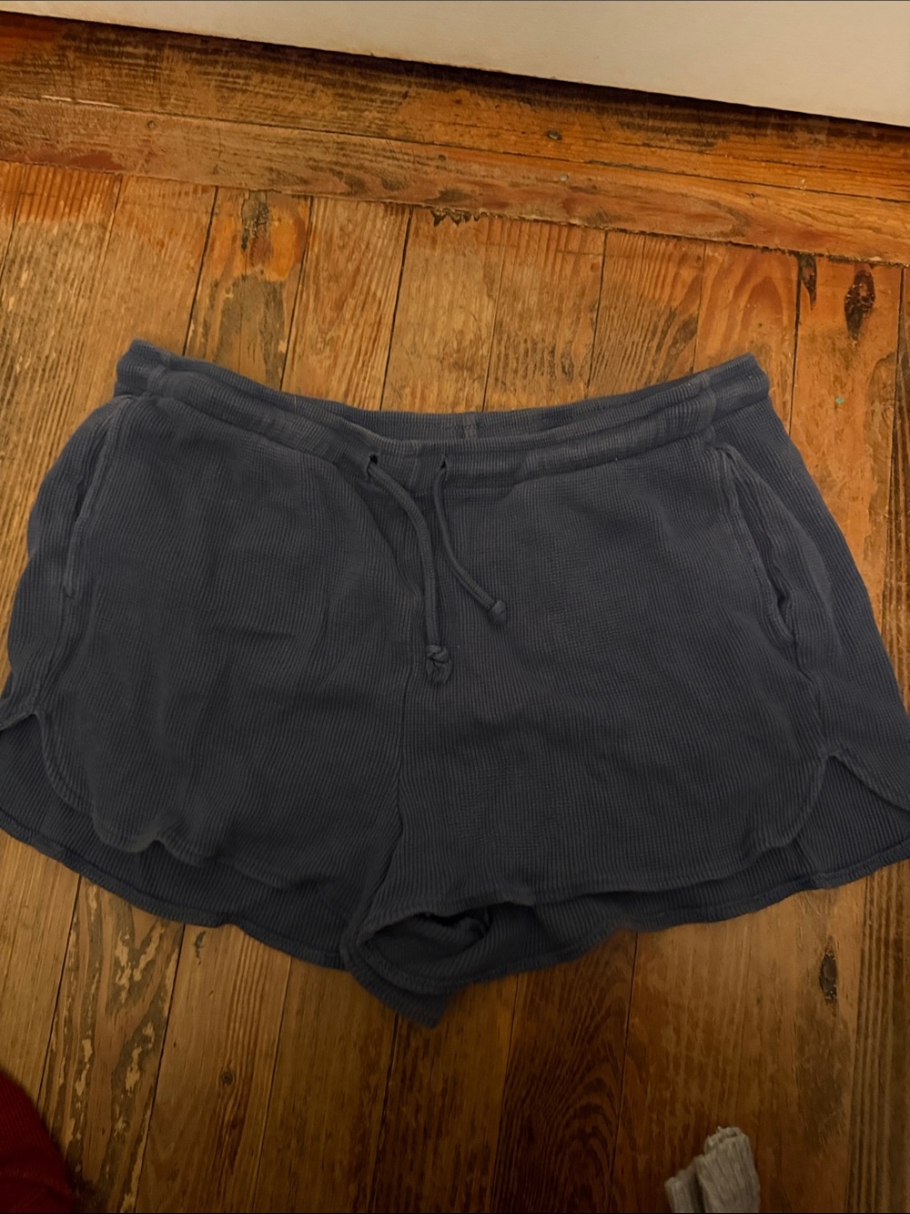 Primark Navy Ribbed Drawstring Athletic Shorts